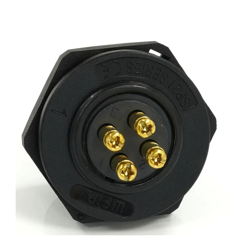 RS PRO Circular Connector, 4 Contacts, Rear Mount, 21 mm Size, Socket, Male Contact, IP68 Rated, SP21 Series 233-8315