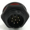 RS PRO Industrial Circular Connector, 8 Contacts, Rear Mount, 21 mm Size, Socket, Male, Threaded Mating, IP68 233-8322