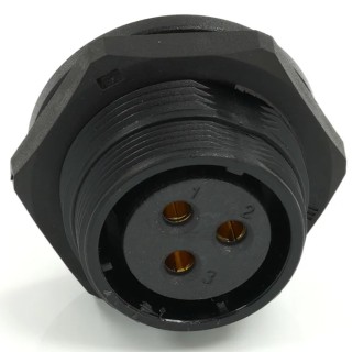 RS PRO Circular Connector 3 Contacts Rear Socket Female IP68 500V 30A Nylon 66 Polycarbonate SP21 Series 233-8328