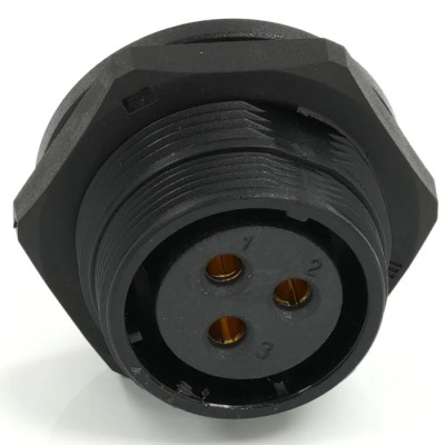 RS PRO Circular Connector 3 Contacts Rear Socket Female IP68 500V 30A Nylon 66 Polycarbonate SP21 Series 233-8328