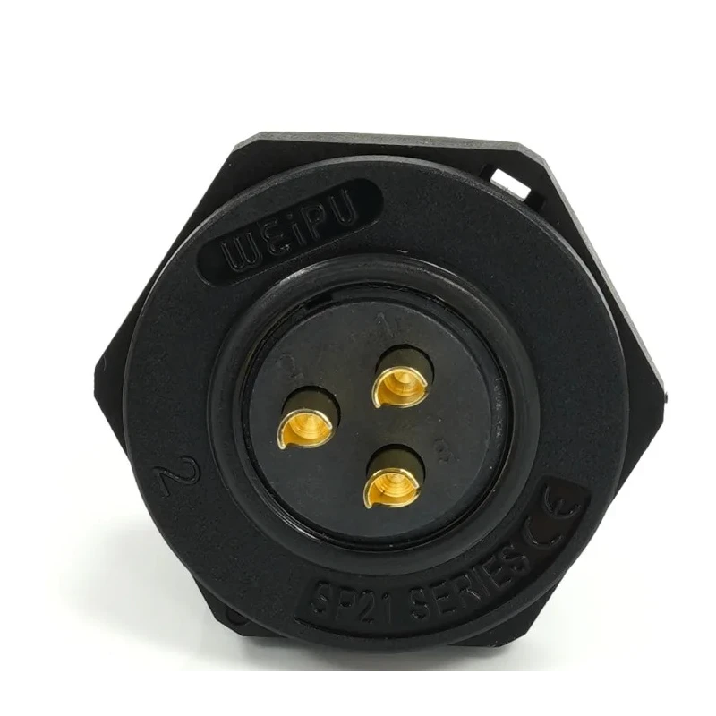 RS PRO Circular Connector 3 Contacts Rear Socket Female IP68 500V 30A Nylon 66 Polycarbonate SP21 Series 233-8328