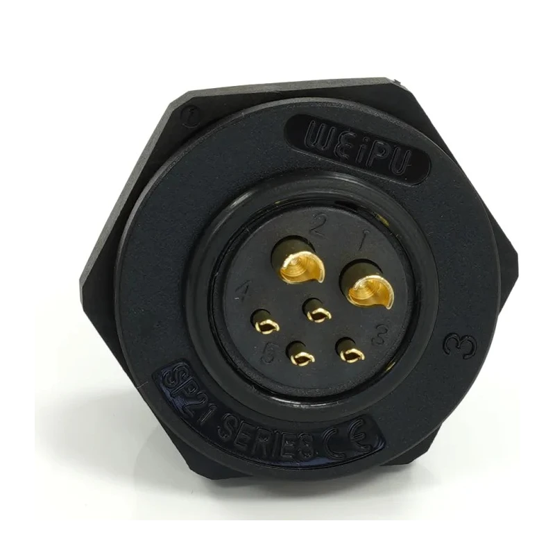 RS PRO Circular Connector, 6 Contacts, Rear Mount, 21 mm Socket, Female, IP68, 500V, 30.5A, SP21 Series 233-8335