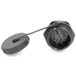 RS PRO Industrial Circular Connector 9 Contacts Front Mount Socket Male IP68 29 mm SP29 Series 233-8359