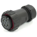 RS PRO Industrial Circular Connector Cable Mount Plug, Female, 9 Contacts, 29 mm, IP68, Threaded, 500V, 25.5A 233-8353