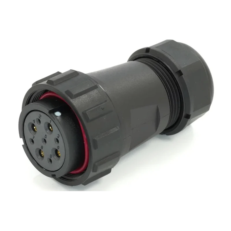 RS PRO Industrial Circular Connector Cable Mount Plug, Female, 9 Contacts, 29 mm, IP68, Threaded, 500V, 25.5A 233-8353