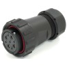 RS PRO Industrial Circular Connector Cable Mount Plug, Female, 9 Contacts, 29 mm, IP68, Threaded, 500V, 25.5A 233-8353