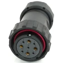 RS PRO Industrial Circular Connector Cable Mount Plug, Female, 9 Contacts, 29 mm, IP68, Threaded, 500V, 25.5A 233-8353