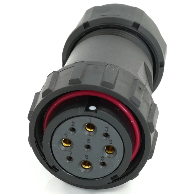 RS PRO Industrial Circular Connector Cable Mount Plug, Female, 9 Contacts, 29 mm, IP68, Threaded, 500V, 25.5A 233-8353