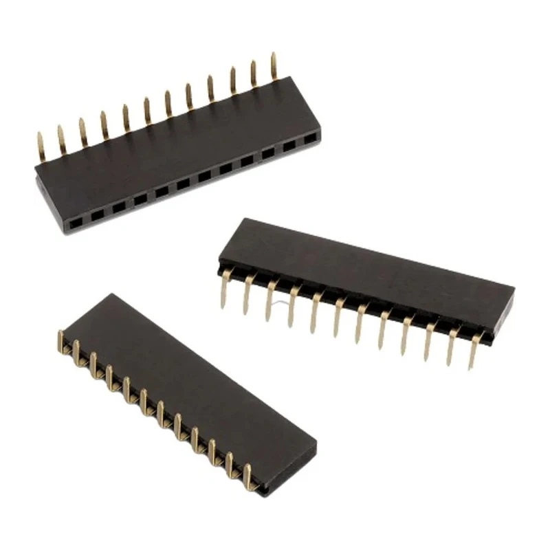 Wurth Elektronik Angled Through Hole PCB Socket 24-Contact 1 Row 2.54 mm Pitch WR-PHD Series 613024143121