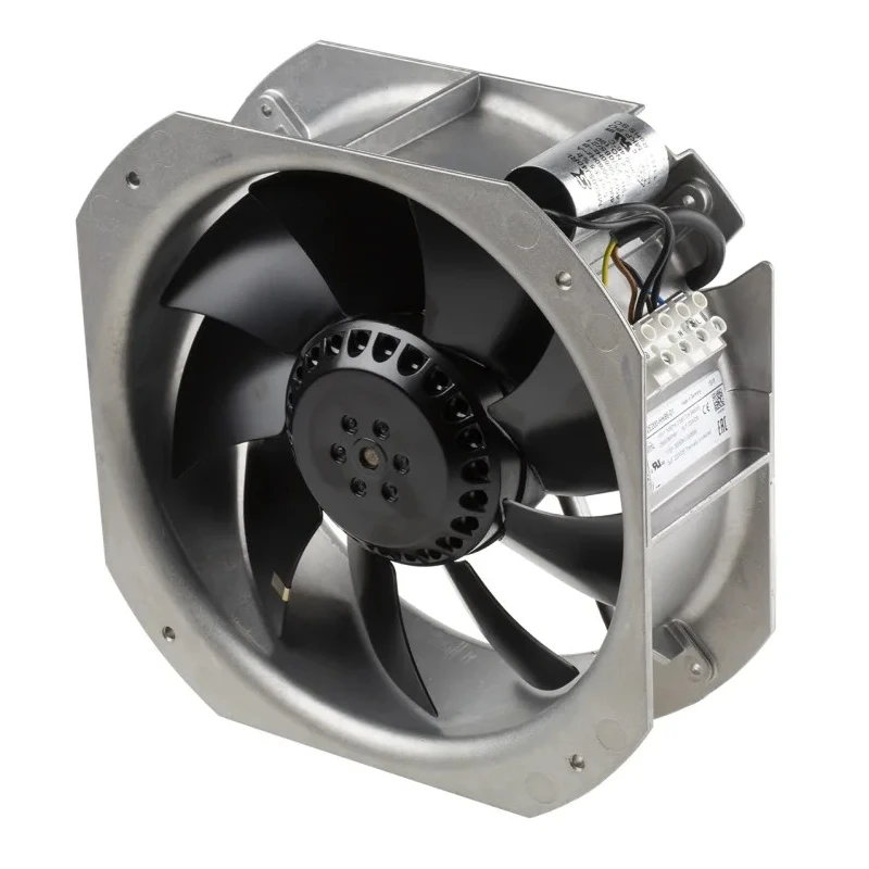 ebm-papst W2E200H Series AC Axial Fan 115V AC, 64 W, 2550 RPM, 925 m³/h Air Flow, IP22 Protection 