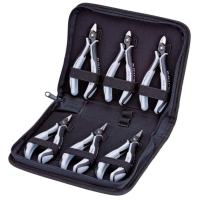 Knipex 6-Piece Electronic Plier Case Set Precision Pliers with ESD Coating 00 20 16 P ESD