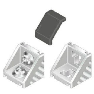 Bosch Rexroth M8 Angle Bracket Connecting Component for 45 mm Strut Profile with 10 mm Groove Size 3842523558