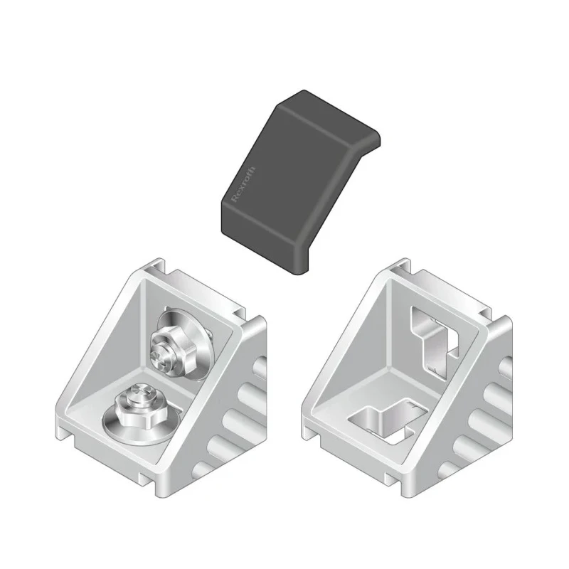 Bosch Rexroth M8 Angle Bracket Connecting Component for 45 mm Strut Profile with 10 mm Groove Size 3842523558