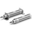 SMC 40 mm Double Acting Cylinder Aluminium Alloy Body with Rubber Bumper Cushion CD75