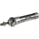 SMC 10 mm Aluminium Alloy Pneumatic Cylinder, Single Acting, Both Ends Tapped Mount, C85N10-10T