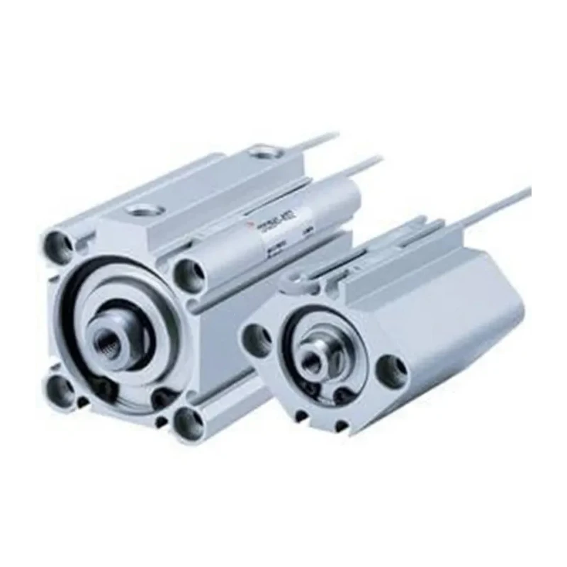 SMC Aluminium Alloy 15 mm Stroke Double Acting Pneumatic Cylinder Through Hole Mount Rubber Bumper Cushioning CDQ2