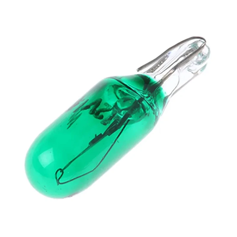 RS PRO Wedge Indicator Light Green 12V 100mA 6000h T1 1/2 Lamp 5mm x 20mm 106-206