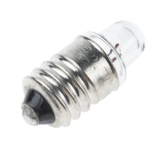 RS PRO Indicator Light Clear Tungsten Halogen 2.5V 200mA 30h Lifespan E10 MES 106-307