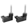 SMC 2-Wire Open End Cable Rail Solid State Pneumatic Switch, 24V LED Indicator D-J79C