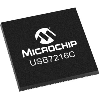 Microchip USB Hub 2-Channel, USB 3.1, 3.3V to 3.6V, 100-Pin VQFN USB7216C/KDX