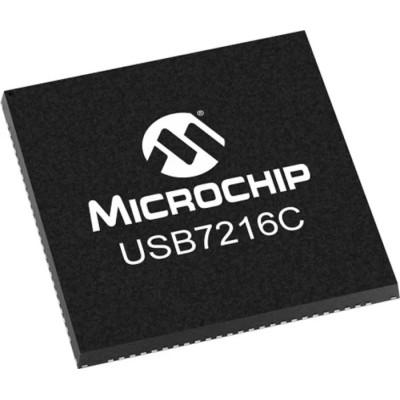 Microchip USB Hub 2-Channel, USB 3.1, 3.3V to 3.6V, 100-Pin VQFN USB7216C/KDX