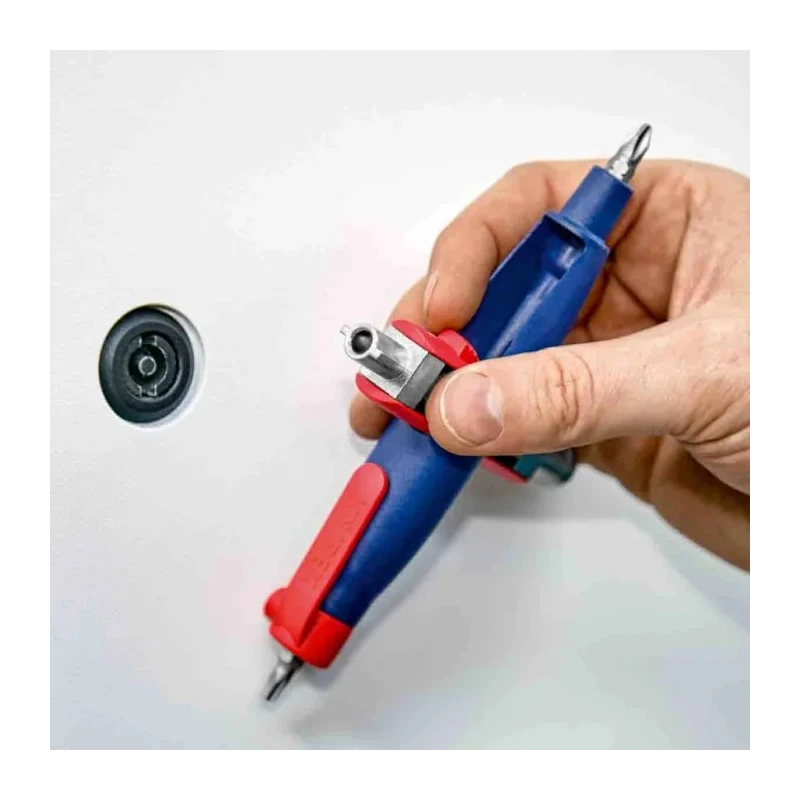 Knipex Plastic 6-way Control Cabinet Key Nickel Finish Model 00 11 07