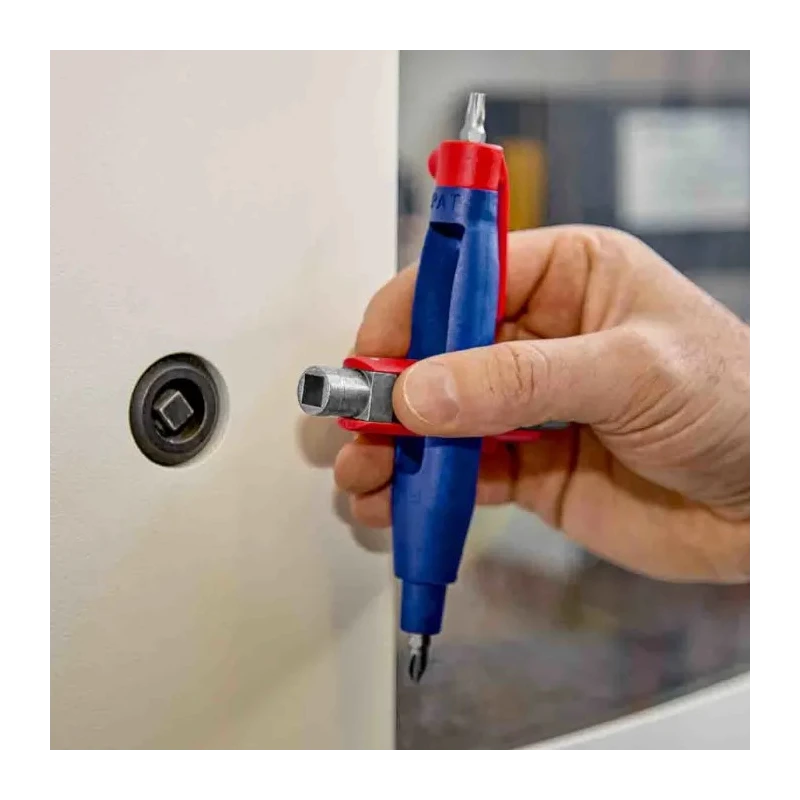 Knipex Plastic 6-way Control Cabinet Key Nickel Finish Model 00 11 07