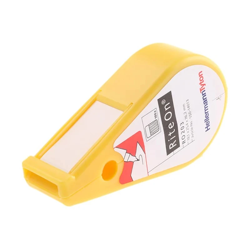 HellermannTyton RiteOn Cable Marker Kit Write-On Vinyl White 76.2mm x 19.05mm 550-14013 RO203-1401-WH-1401-CL/WH (100)