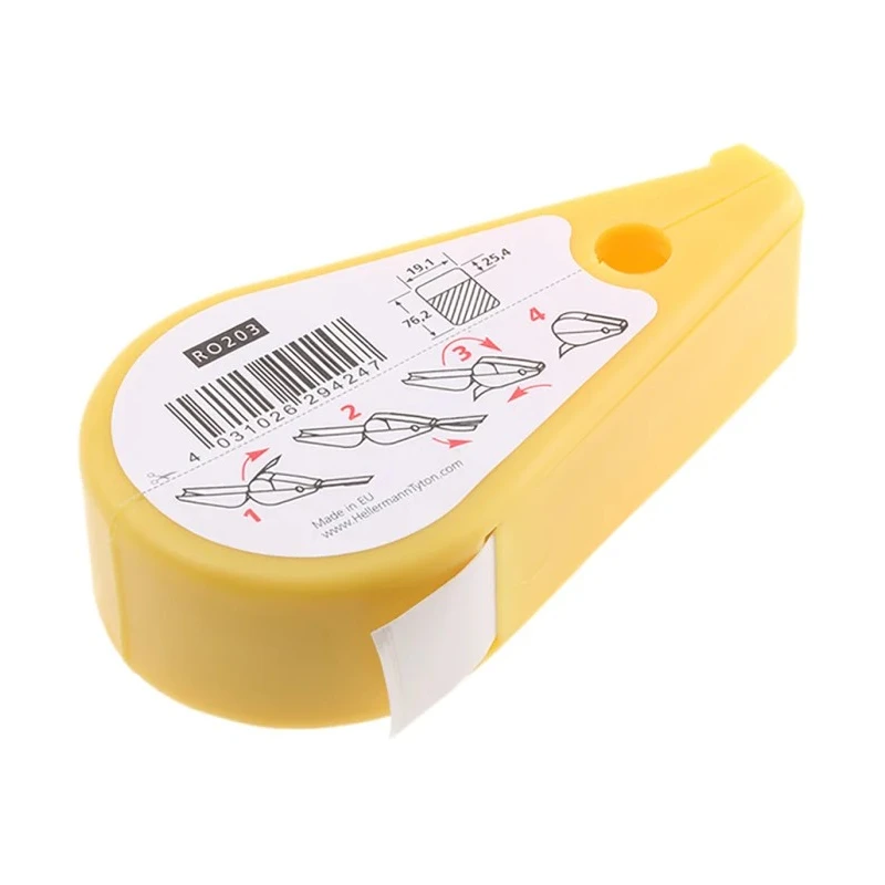 HellermannTyton RiteOn Cable Marker Kit Write-On Vinyl White 76.2mm x 19.05mm 550-14013 RO203-1401-WH-1401-CL/WH (100)