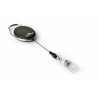 Durable Black Metal Badge Reel Snap Strap 80cm Length Secure Retractable Clip 832401