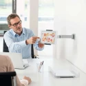 Durable Aluminium Wall Mount Tablet Stand Kit Adjustable Tilt and 360° Rotation 7-13 Inch Tablets 893423