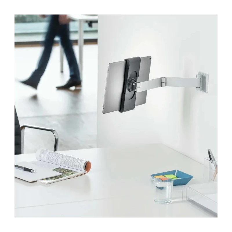 Durable Aluminium Wall Mount Tablet Stand Kit Adjustable Tilt and 360° Rotation 7-13 Inch Tablets 893423