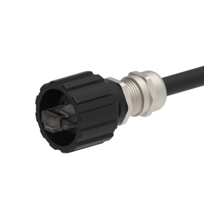 TE Connectivity RJ45 Connector Male Cable Cat5e Shielded IP67 Rated 
