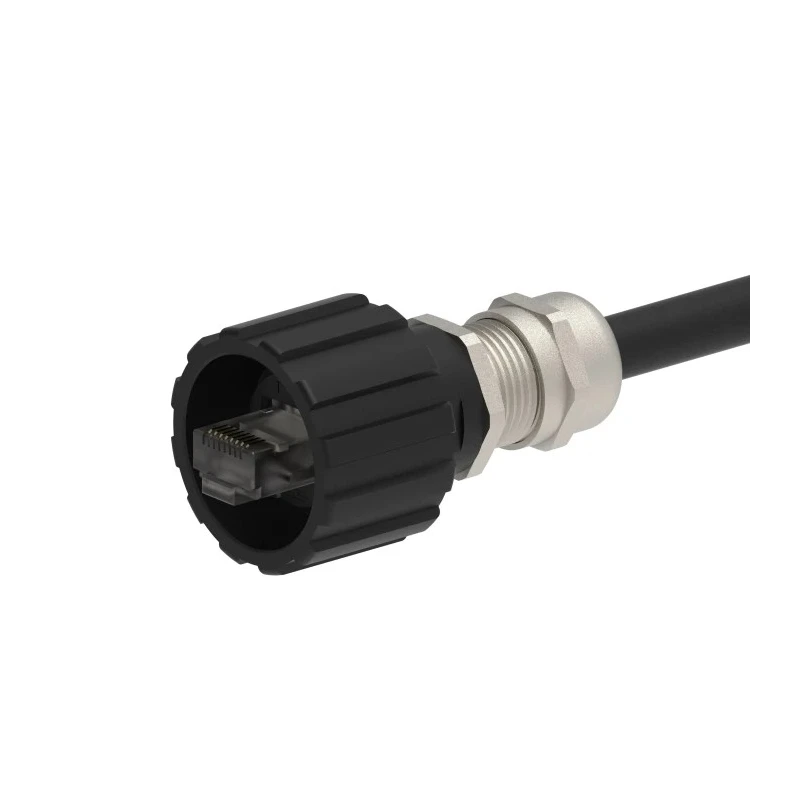 TE Connectivity RJ45 Connector Male Cable Cat5e Shielded IP67 Rated 