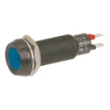 Marl Blue Panel Mount Indicator 12V DC 20mA Solder Tab Termination Recessed 677-930-21
