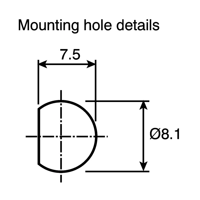 Marl Blue Panel Mount Indicator 12V DC 20mA Solder Tab Termination Recessed 677-930-21