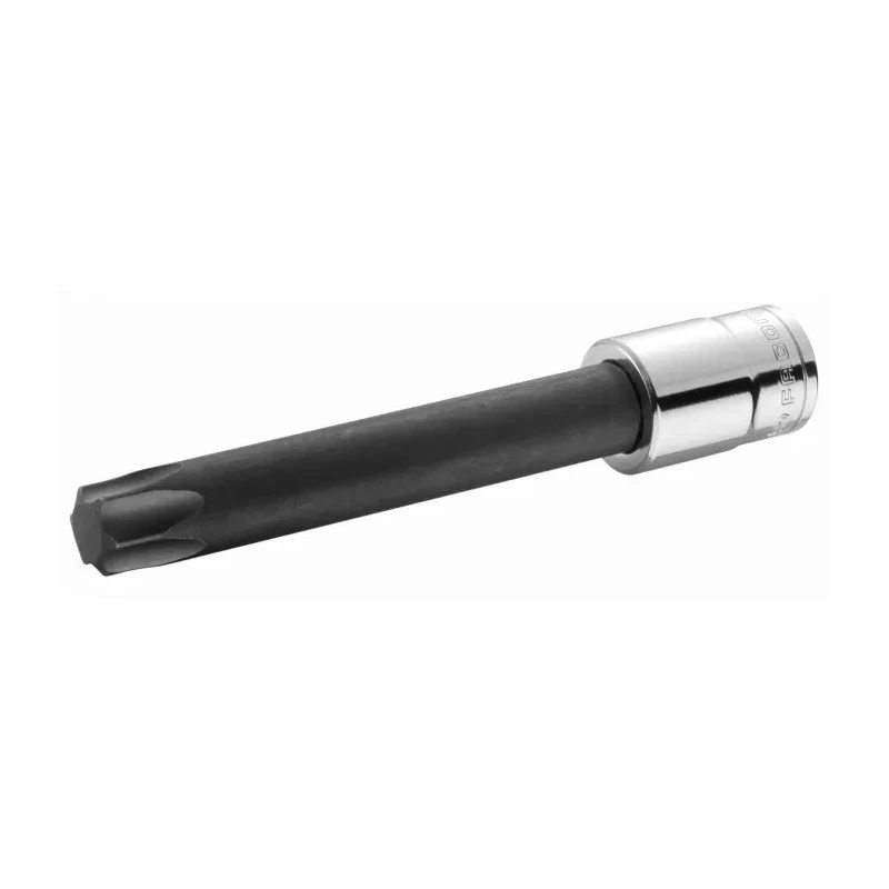 Facom 1/2 in Torx Screw Socket, Bright Chrome Steel, 140mm Overall Length SX.70LA