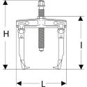 Facom Hydraulic Bearing Puller 30 t Force Capacity 100 to 530 mm Hydraulic Operation U.330H