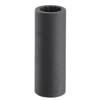 Facom 34 mm 1/2 in Drive 12 Point Impact Socket, Manganese Phosphate Finish, Chrome Molybdenum Steel NSD.34L