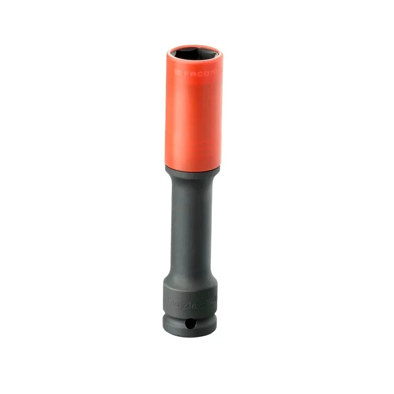 Facom 21 mm 1/2 in Drive 6 Point Impact Socket with Teflon Finish, 150mm Length NSI.21EL
