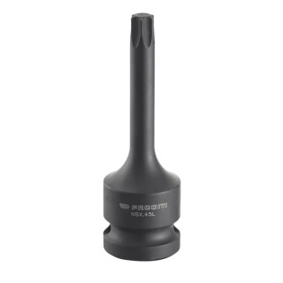 Facom 70 mm 1/2 in Drive Torx Impact Socket, Chrome Molybdenum Steel, Phosphate Finish, 78mm Length NSX.70L
