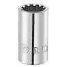 Facom 1/4 in Drive 5/16 in Spline Square Socket Chrome Vanadium Steel 5.5mm Overall Length R.10S