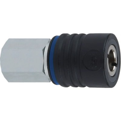 RS PRO Zinc Plated Steel Pneumatic Quick Connect Coupling 1/4 in Female G 235-1082