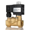 RS PRO 2 Port Solenoid Valve, Normally Open, G 3/8 in Inlet/Outlet, Brass Body, 220V AC, 13 bar Max Pressure, Model 235-1114