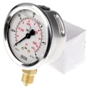 WIKA 63 mm G 1/4 Pressure Gauge 600 bar Stainless Steel Case Bottom Entry 60°C 9626977