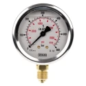 WIKA 63 mm G 1/4 Pressure Gauge 600 bar Stainless Steel Case Bottom Entry 60°C 9626977