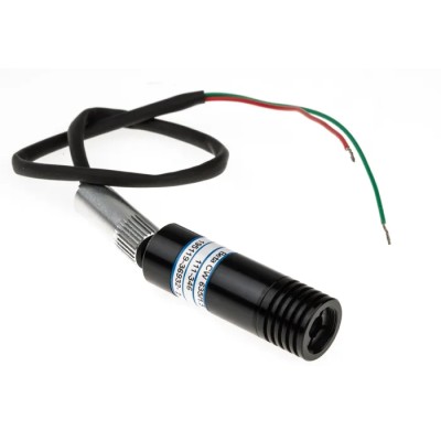 Global Laser Continuous Wave Red Laser Module 633 nm 1.5 mW Optical Output, TTL Control, Ellipse Pattern 1068-40-000