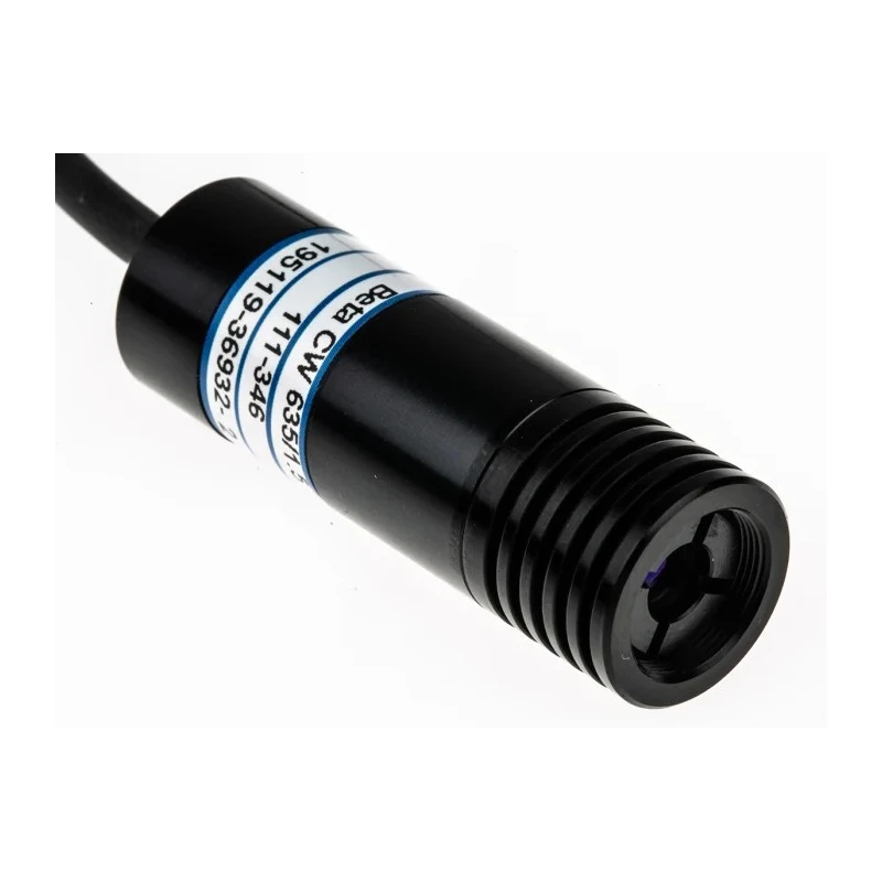 Global Laser Continuous Wave Red Laser Module 633 nm 1.5 mW Optical Output, TTL Control, Ellipse Pattern 1068-40-000