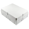 Fibox Flanged EK Series Grey Polycarbonate Enclosure IP66 IP67 IK08 250mm x 760mm x 560mm EKWH 250 G + EKUVT (X2)