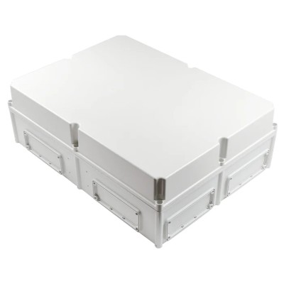 Fibox Flanged EK Series Grey Polycarbonate Enclosure IP66 IP67 IK08 250mm x 760mm x 560mm EKWH 250 G + EKUVT (X2)